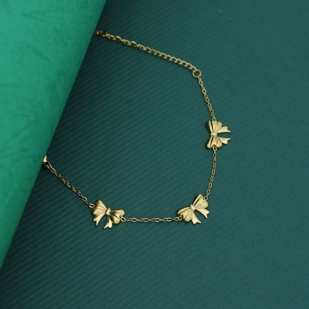 18K Gold Plated Bow Bracelet