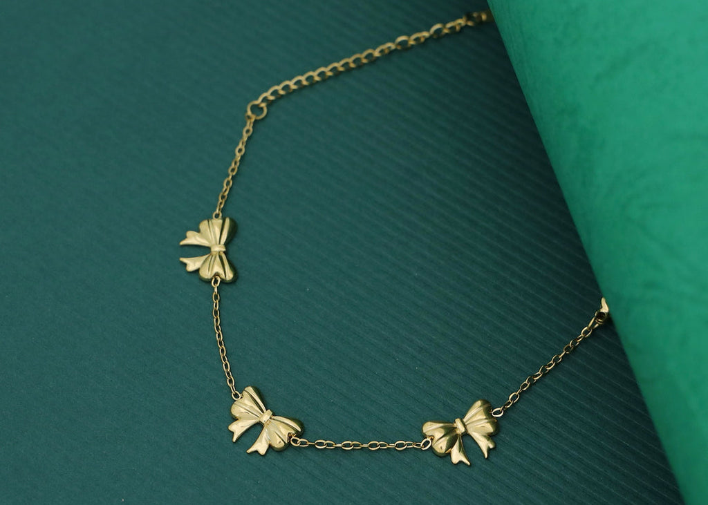 18K Gold Plated Bow Bracelet