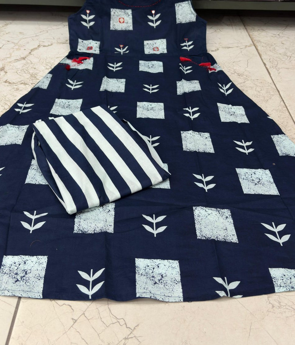 Indigo Bloom Kurta Set
