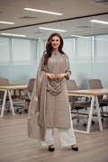 Premium Cotton Printed Churidhar Suit Set - Three Piece Ensemble