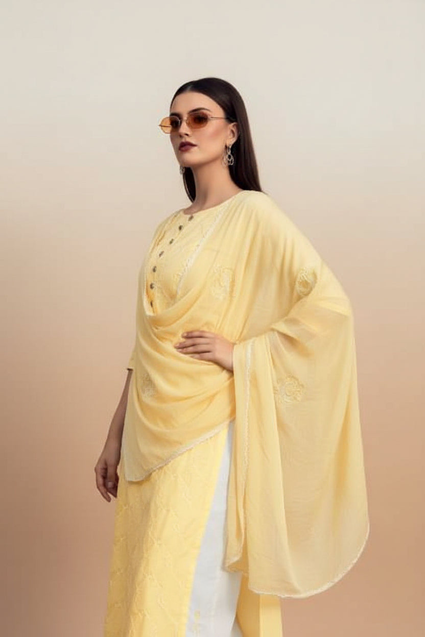 Cotton Printed Suit Set – 3-Piece Designer Ensemble