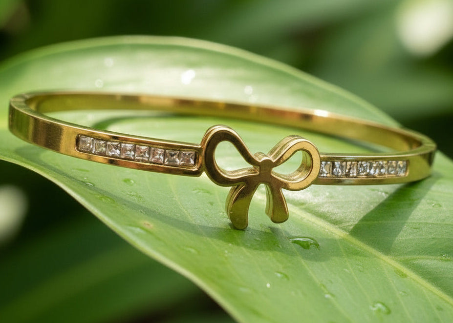Gold/Rose Gold Butterfly Crystal Bracelet