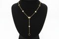 Y-Shaped Design Gold-Plated Heart Lariat Necklace