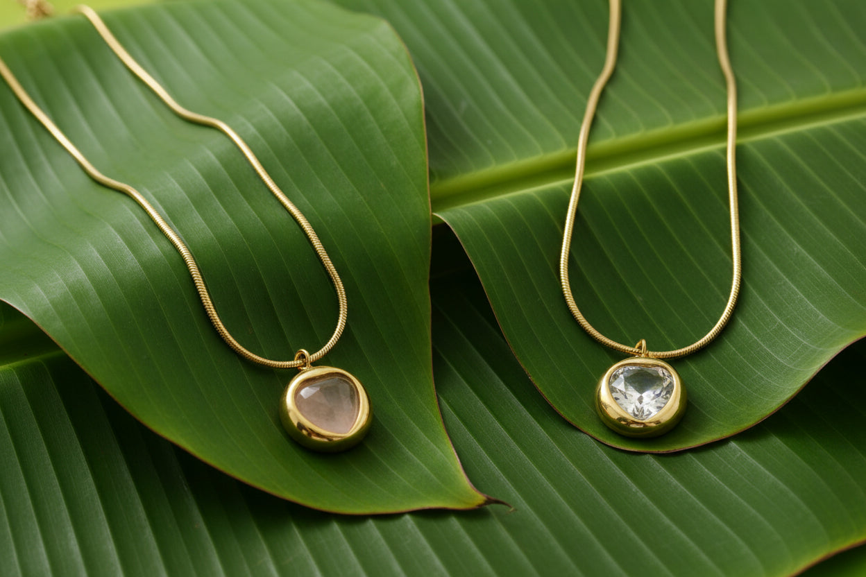 Gold Plated Heartbeat Charm Necklace