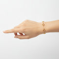 Elegant 18K Gold Plated Five-Clover Bracelet