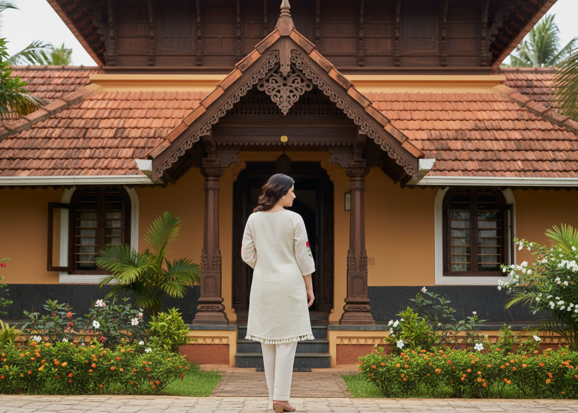 Cotton Embroidered Coord Set – Effortless Elegance