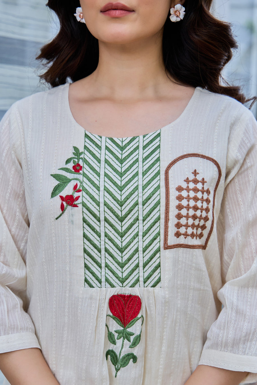Cotton Embroidered Coord Set – Effortless Elegance