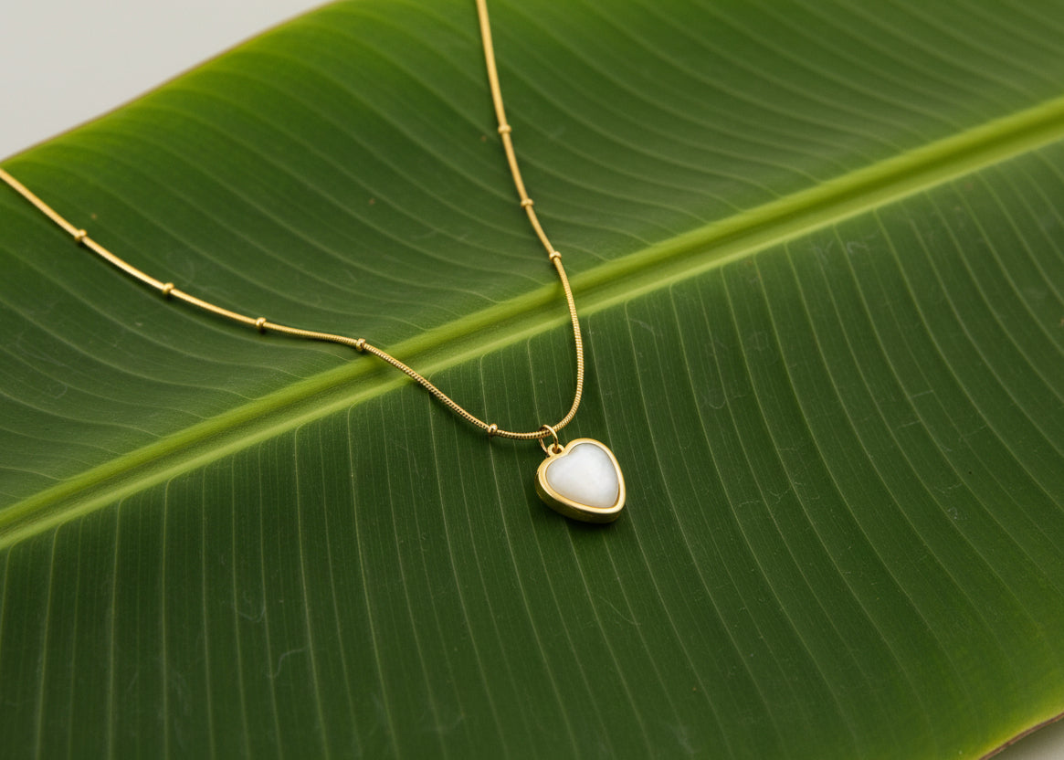 I Love You Heart Pendant Necklace - Gold Plated