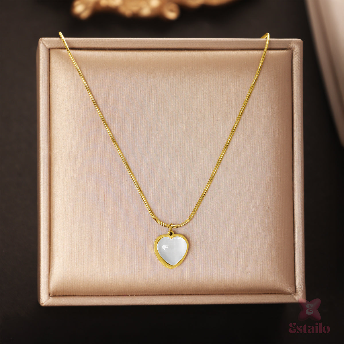 Gold Plated Heartbeat Charm Necklace