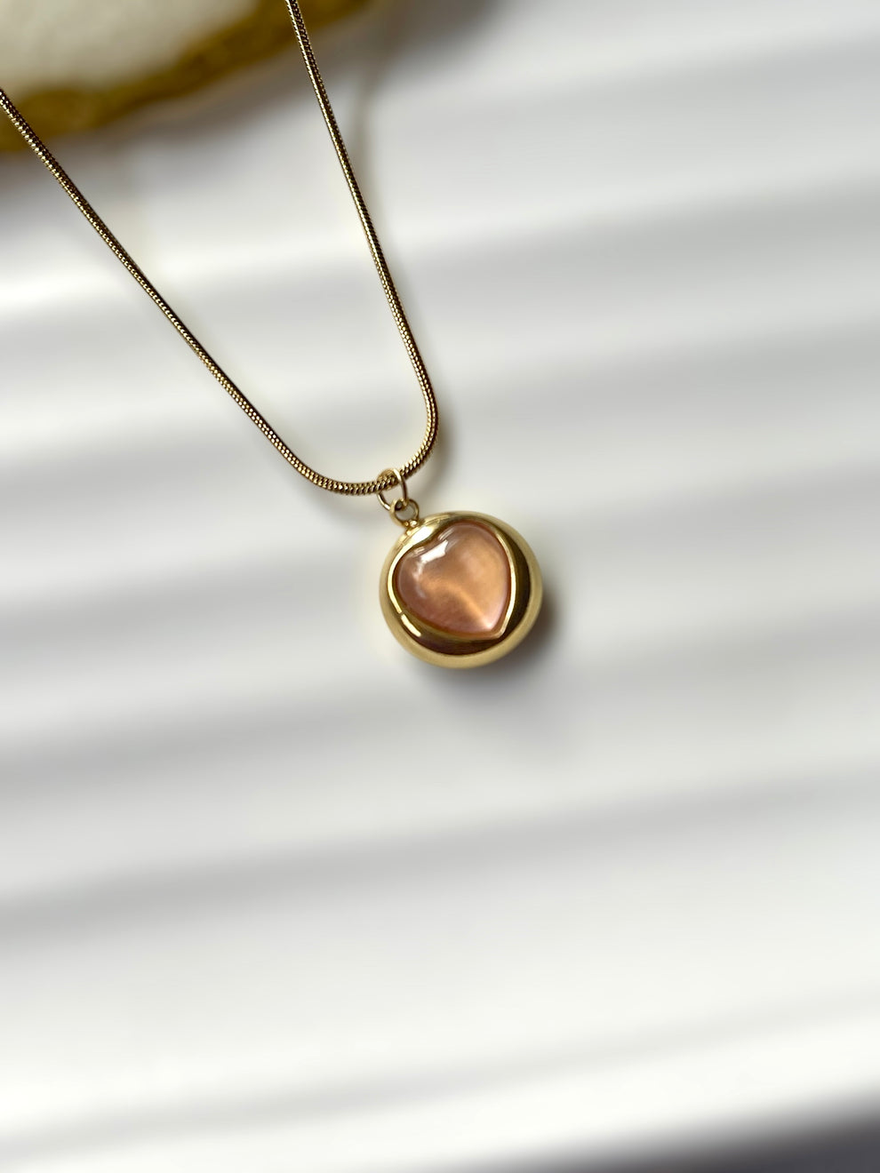 Gold Plated Heartbeat Charm Necklace