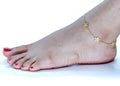 Elegant 18K Gold Plated Flower Charm Anklet | Adjustable Dainty Beach Jewelry
