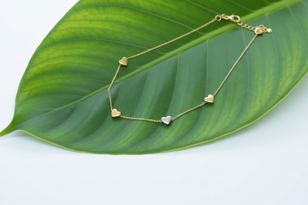 Constellation Heart Anklet - 18K Gold