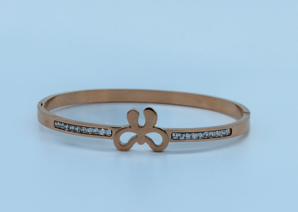 Gold/Rose Gold Butterfly Crystal Bracelet
