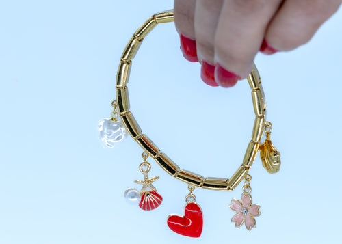 18K Gold-Plated Italian-Style Charm Bracelet