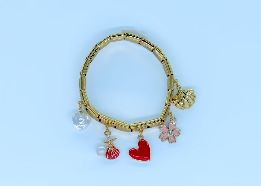 18K Gold-Plated Italian-Style Charm Bracelet