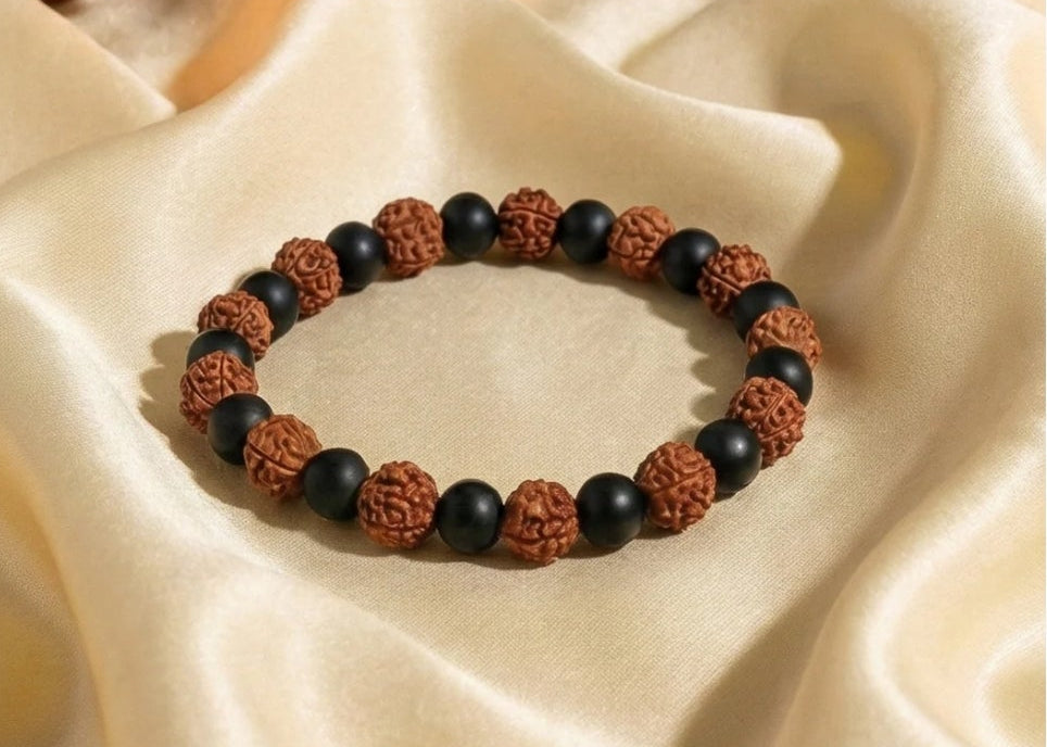 Rudraksha Karungali Bracelet