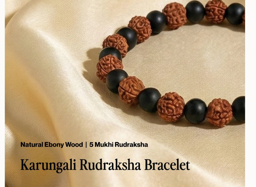 Rudraksha Karungali Bracelet