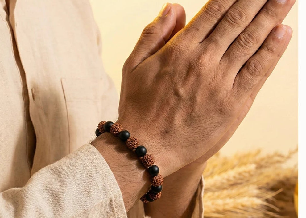 Rudraksha Karungali Bracelet
