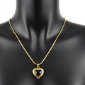 Black Onyx Bezel Pendant Necklace - 18K Gold Snake Chain
