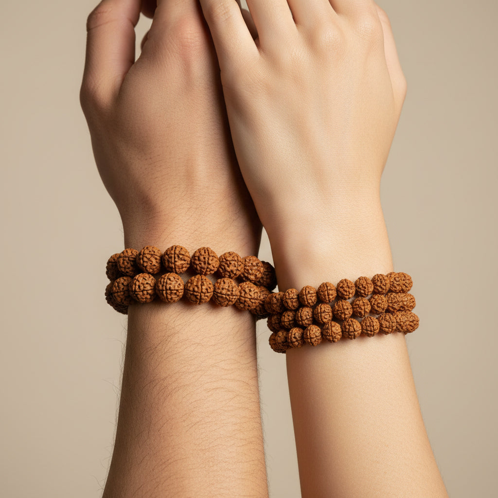 5 Mukhi Rudraksha Elastic Bracelet (NGTL Certified)