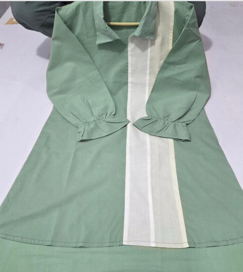 High-Low Cotton Kurta Set