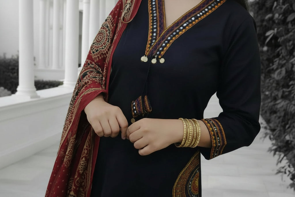 Premium Heavy Rich Dhabu Cotton Aline Suit