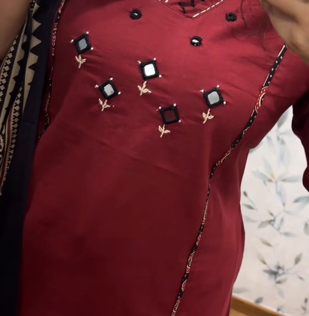 Crimson Heritage Kurta Set