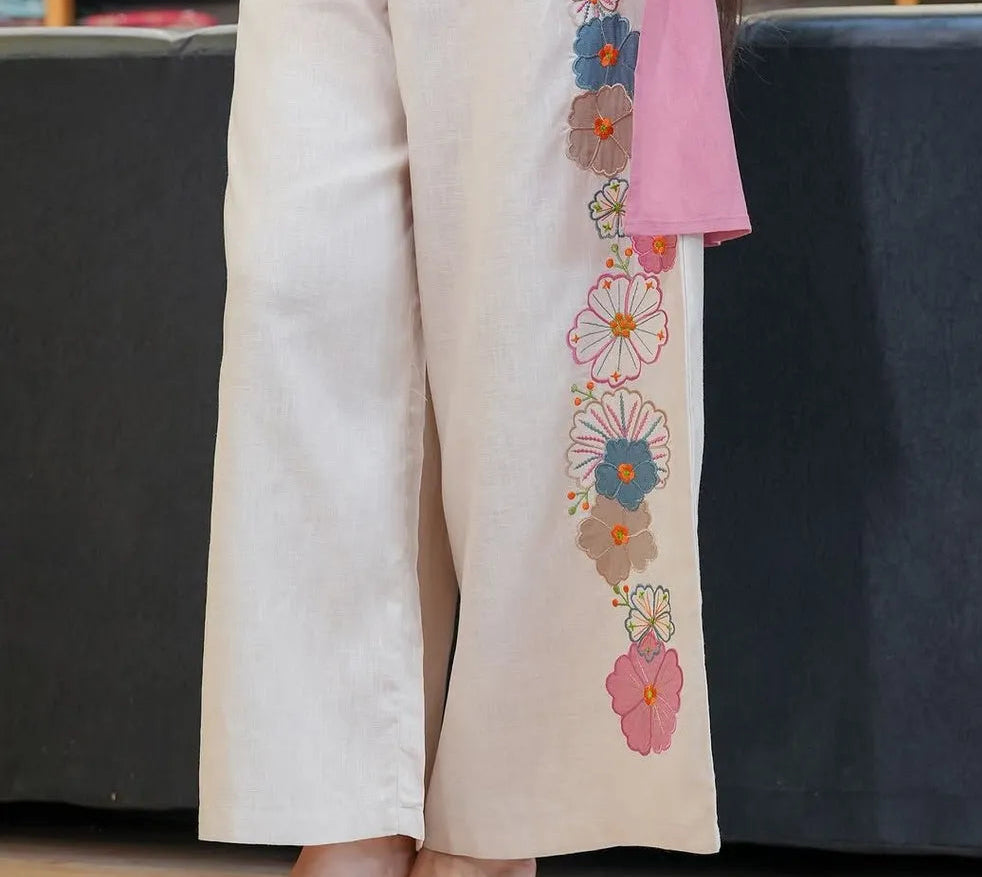 Blush Pink Embroidered Co-ord Set